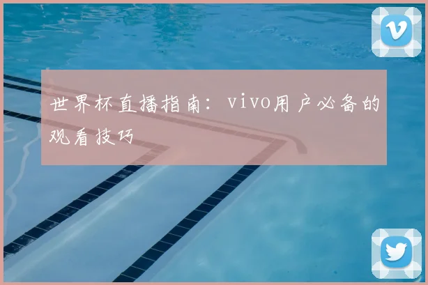 世界杯直播指南:vivo用户必备的观看技巧